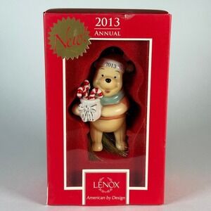 Lenox Disney Showcase 2013 PEPPERMINTS FROM POOH Porcelain Christmas Ornament